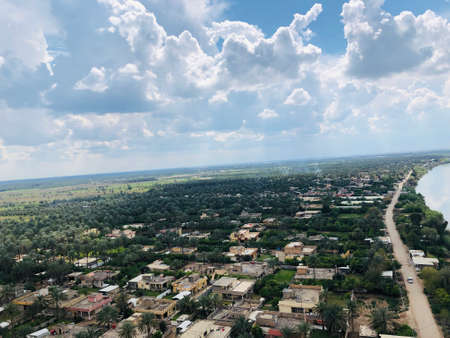 A picture was taken of a landscape from the top of a communications tower