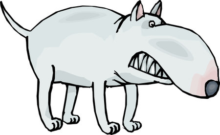funny Polar bear comic hand-drawn animal cartoon character vector illustration.のイラスト素材