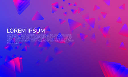 Abstract random rounded triangle wave trendy gradient background templateのイラスト素材