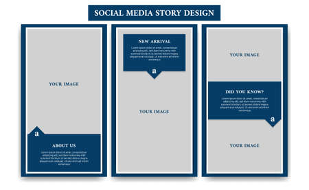 Elegant navy blue mature male fashion or article blog social media story frame templateのイラスト素材