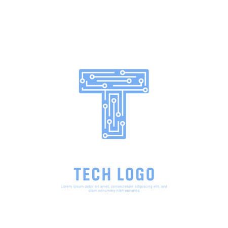 Future Tech logo symbol. Letter T technology icon symbol logoのイラスト素材