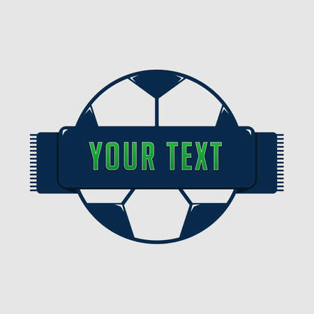 Glossy sleek blue soccer ball or football badge templateのイラスト素材