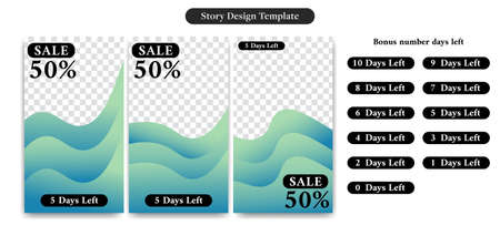 Editable Social media story design template for sale discount, ad, promotion, banner, flyer with...
