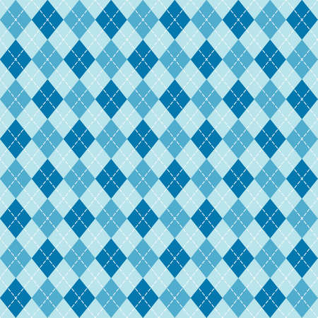 blue argyle diamond sweater seamless patternのイラスト素材