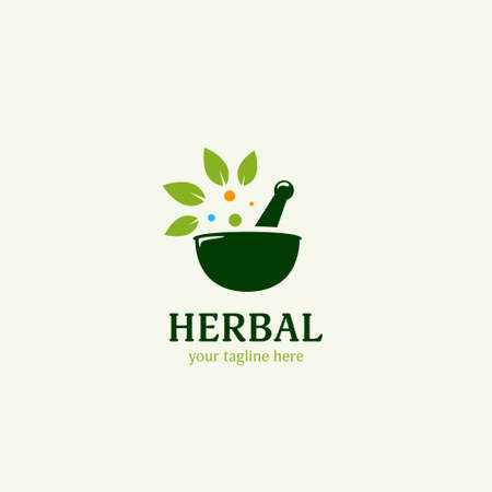 Nature herbal medicine cosmetic logo icon symbolのイラスト素材