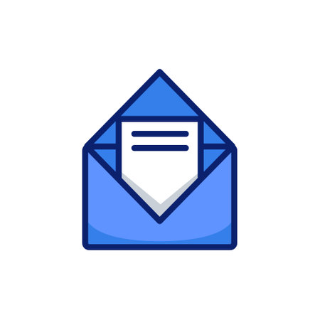 Opened email mail envelope icon sign symbol vectorのイラスト素材