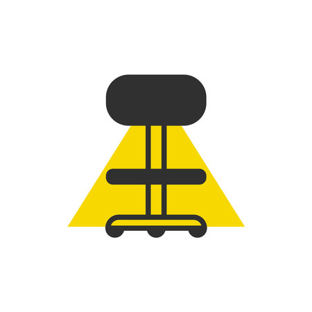 Single office chair Furniture home appliances black yellow icon signのイラスト素材