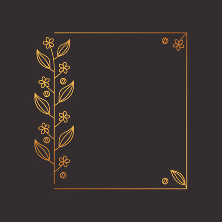 Square laurel wreath flower frame vector decorationのイラスト素材