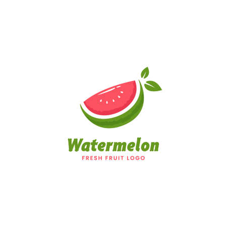 Fresh slice watermelon logo icon templateのイラスト素材