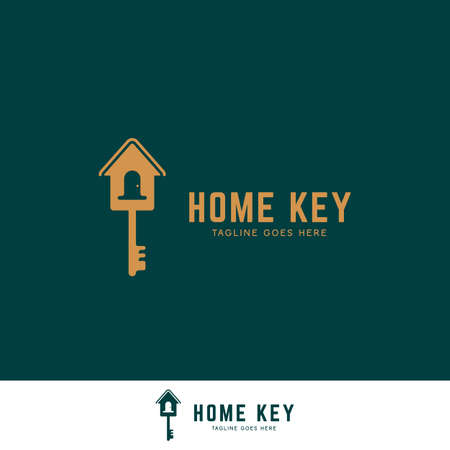 Home key property real estate logo iconのイラスト素材