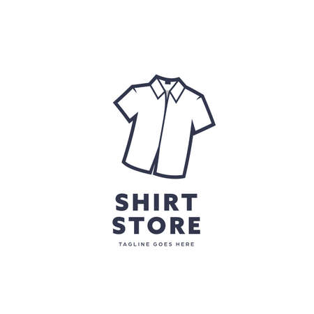 White work shirt store logo icon templateのイラスト素材