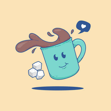 Cute Spilling Coffee Mug Vector Cartoon Illustrationのイラスト素材 イメージマート Cute Spilling Coffee Mug Vector Cartoon Illustrationのイラスト素材 イメージマート