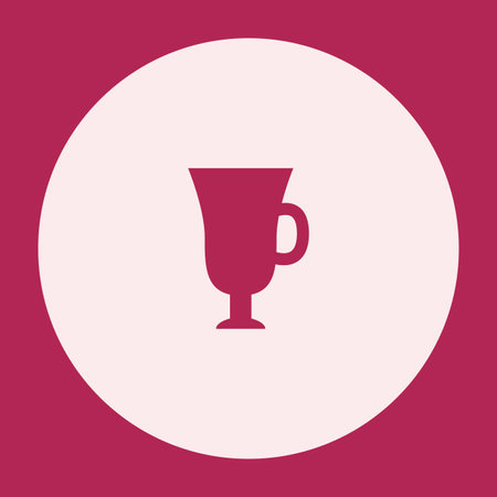 irish coffee glass icon glyph with round background for social media highlightのイラスト素材