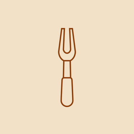 barbeque grill fork outline iconのイラスト素材