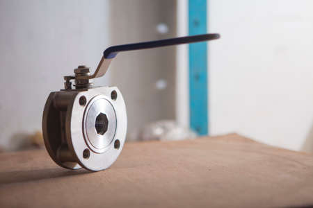Ball valve PN 16 stainless steel Wafer type flanged endの写真素材