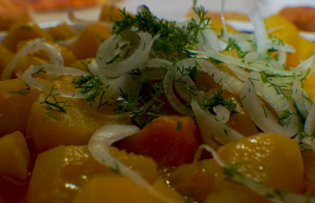 Juicy fried potatoes, steamed potatoesの写真素材