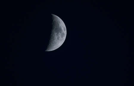 Crescent, night moon viewの写真素材