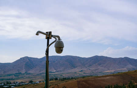 Mountain surveillance camera, mountain mounted surveillance camera.の写真素材