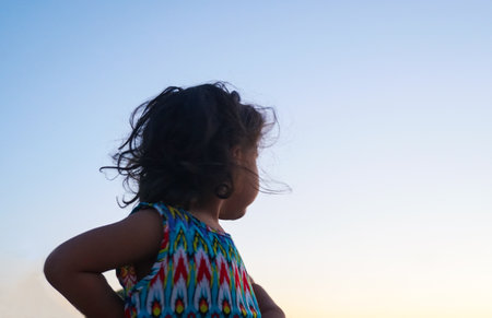 When the girl looked back, the sun had set
