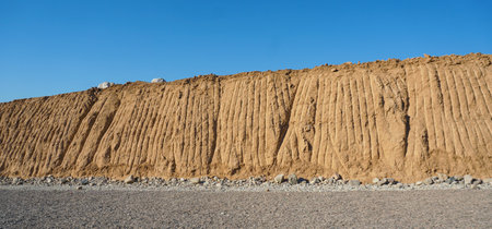 There are layers of earth in the gorgeの写真素材