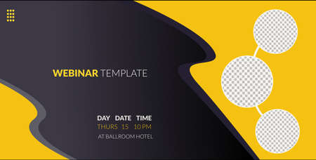 Gradient template background with color pattern, suitable for webinar, ads, or media social template. Vector illustration.のイラスト素材