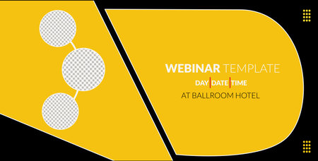 Gradient template background with color pattern, suitable for webinar, ads, or media social template. Vector illustration.のイラスト素材