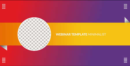 Gradient template background with color pattern, suitable for webinar, ads, or media social template. Vector illustration.のイラスト素材