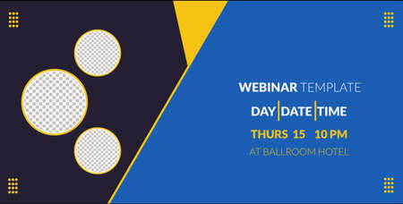 Gradient template background with color pattern, suitable for webinar, ads, or media social template. Vector illustration.のイラスト素材