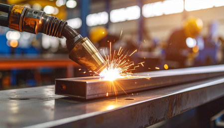 Welding work in factory,Industrial welding automotive part in factoryの素材