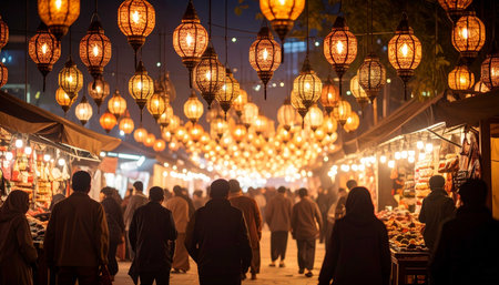View of unknowns Nepali people walking at Thamel street in Kathmandu in the eveningの素材