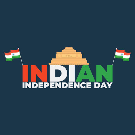 India Independence Day Vector Design Illustration. Suitable for greeting card, poster and banner.のイラスト素材