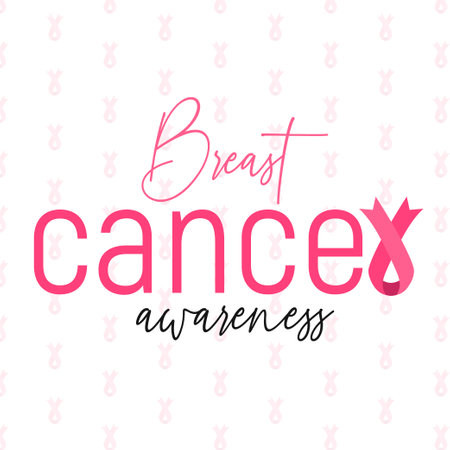 Breast Cancer Awareness Poster. Vector Illustration.のイラスト素材
