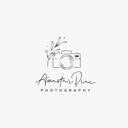 Camera logo template vector icon illustration design. Photographer logo template vector iconのイラスト素材