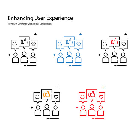 Enhancing User Experience User-Centric Vector Icon Designのイラスト素材