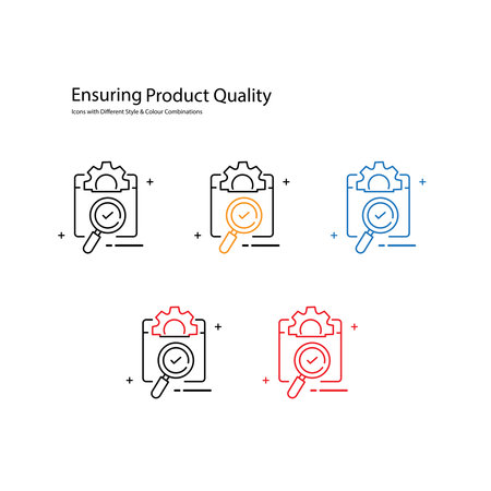 Ensuring Product Quality And Quality Assurance Vector Icon Designのイラスト素材