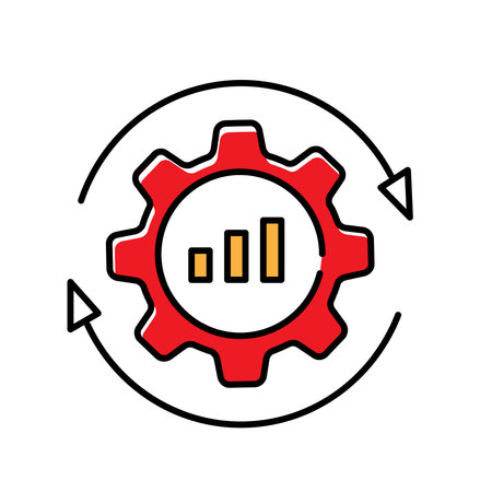 Operational Optimization and Fraud Detection Vector Icon Designのイラスト素材