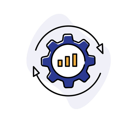 Operational Optimization and Fraud Detection Vector Icon Designのイラスト素材