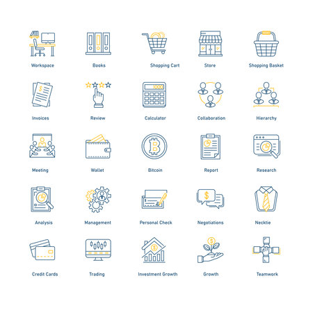 Financial Business Vector Icon Packのイラスト素材