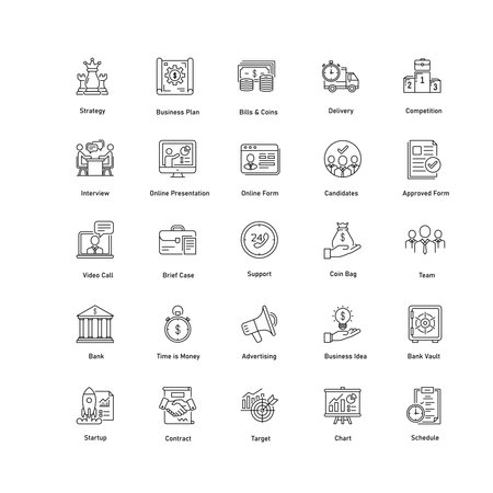 Corporate Finance Vector Icon Packのイラスト素材