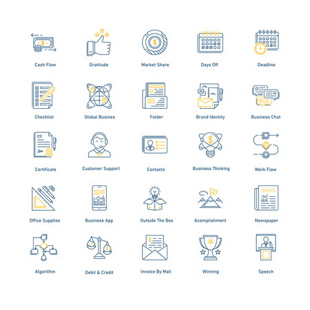 Financial Business Vector Icon Packのイラスト素材