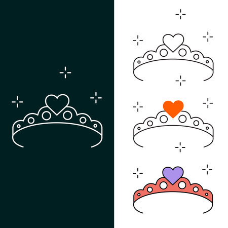 "Tiara Vector Illustration Icon Design"のイラスト素材