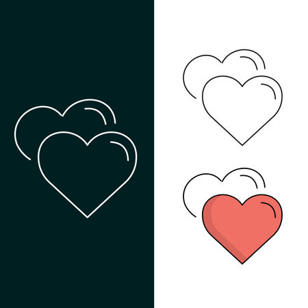 "Hearts Vector Illustration Icon Design"のイラスト素材