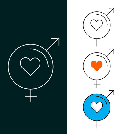 "Gender Signs Vector Icon Design"のイラスト素材