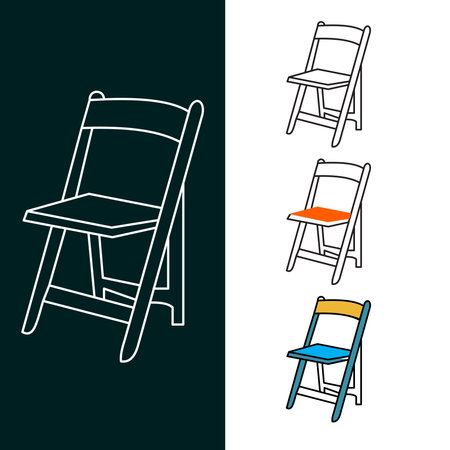 "Ceremony Chair Vector Illustration Icon Design"のイラスト素材