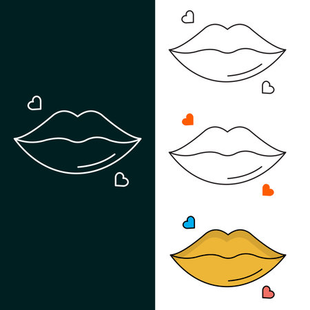 "Kiss Vector illustration Icon Design"のイラスト素材