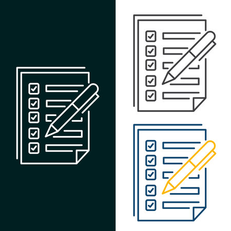 Checklist, To-Do List, Task List, Planning, Vector Icon Designのイラスト素材