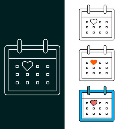 "Wedding Date Vector Illustration. Icon Design"のイラスト素材