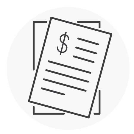 Invoices Vector Illustration Icon Designのイラスト素材