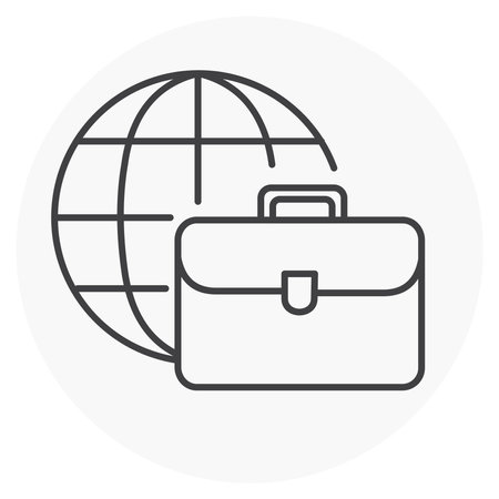 Global Business Vector Illustration Icon Designのイラスト素材