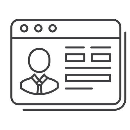 Online Form Vector Illustration Icon Designのイラスト素材
